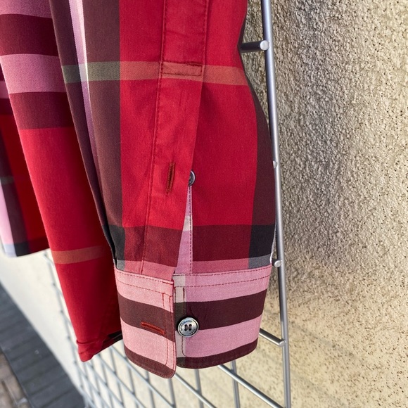 Men's Burberry Classic Check Stretch Cotton Shirt - Picture 7 of 8